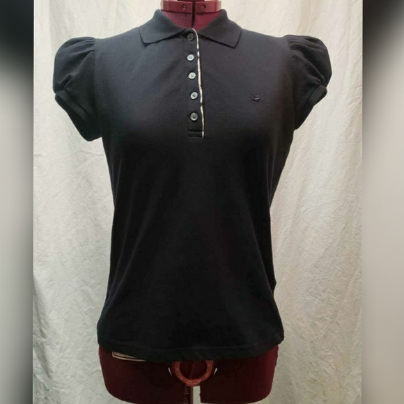 Authentic Burberry Cap Sleeve Polo Shirt size Medium, NWOT - Picture 1 of 9